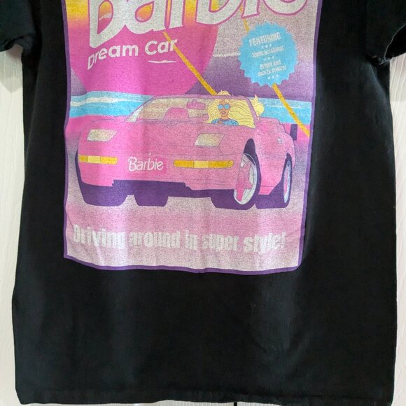 Barbie Women's Black Dream Car Graphic T-Shirt Size Small - Picture 6 of 9